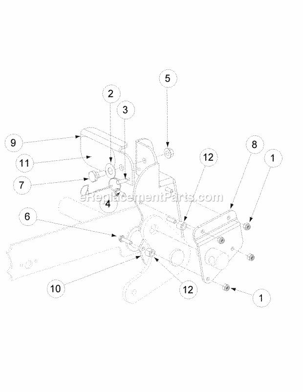 Foot Pedal Deck Lift Assembly Diagram and Parts List for M72-GN33 53CB5FJZ750 Cub Cadet Sprayer